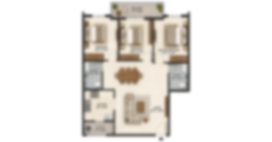 Metro Satyam Kharghar 3 BHK Floor Plan